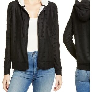 Flocked Zip Hoodie
BOBEAU size small